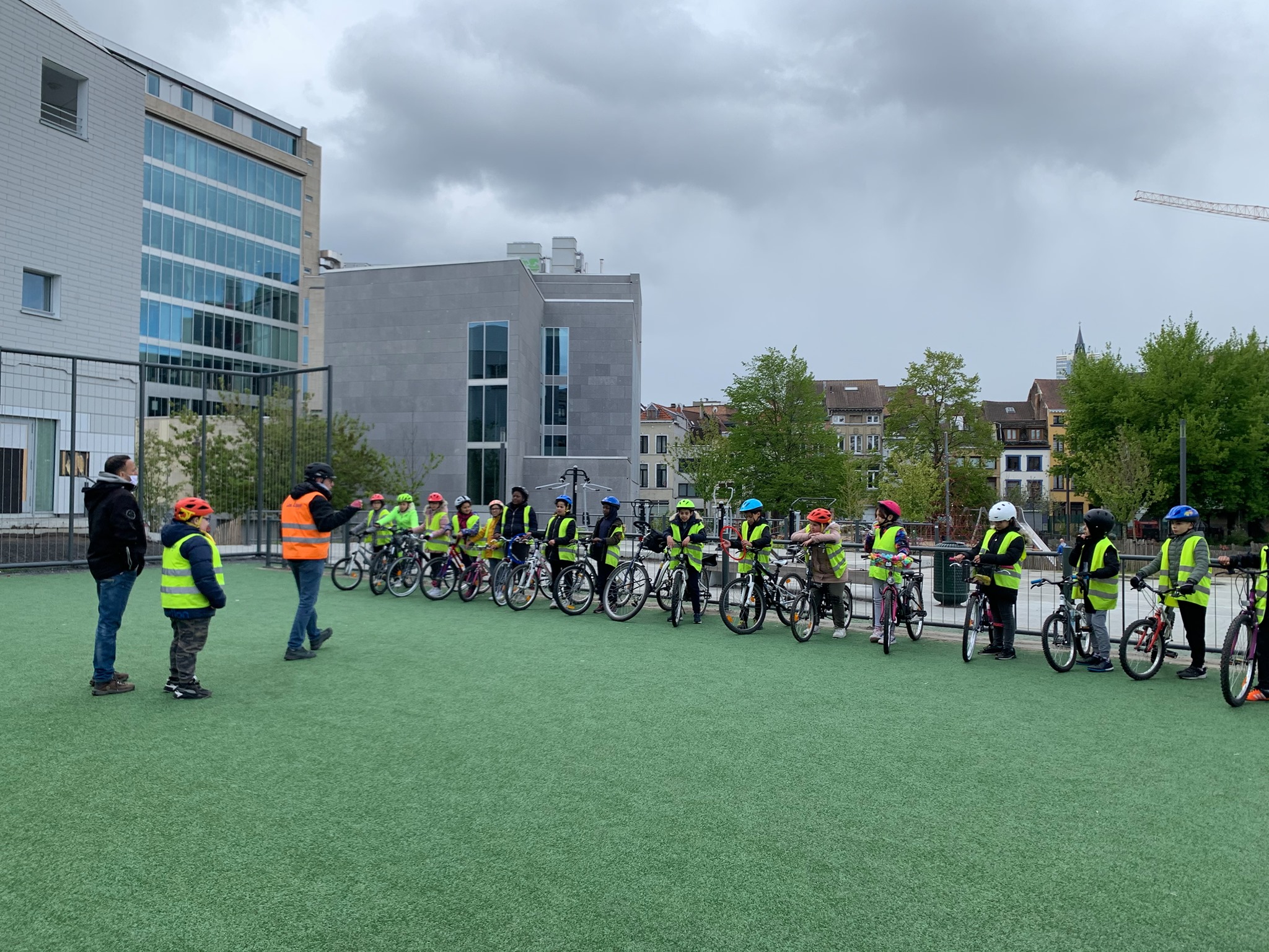 élèves en formation brevet du cycliste