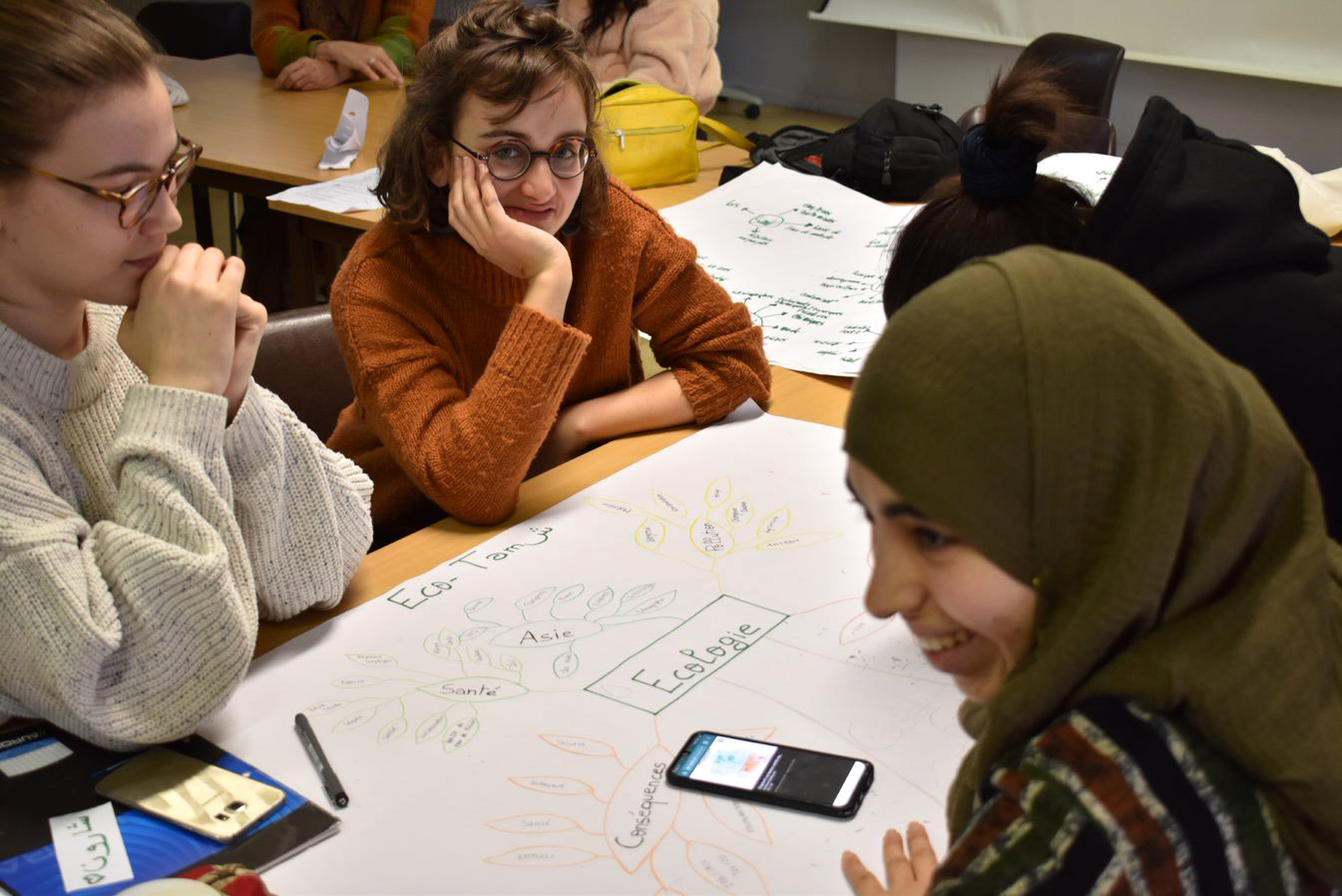 Étudiants en workshop