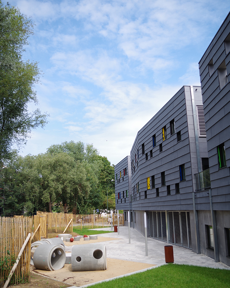 Le nouveau bâtiment de l'École maternelle Koningin Astrid