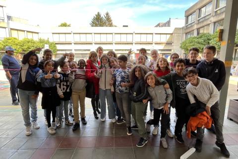 inauguration nouvelle cour de récréation