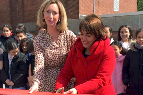 Inauguration mobilier cour de récréation Magnolias primaire