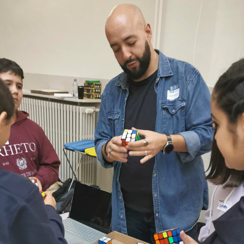 étudiant et élèves